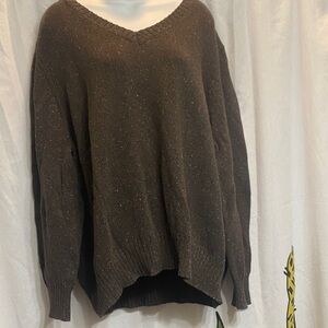 Sonoma Women's Dark Brown V-Neck Sweater